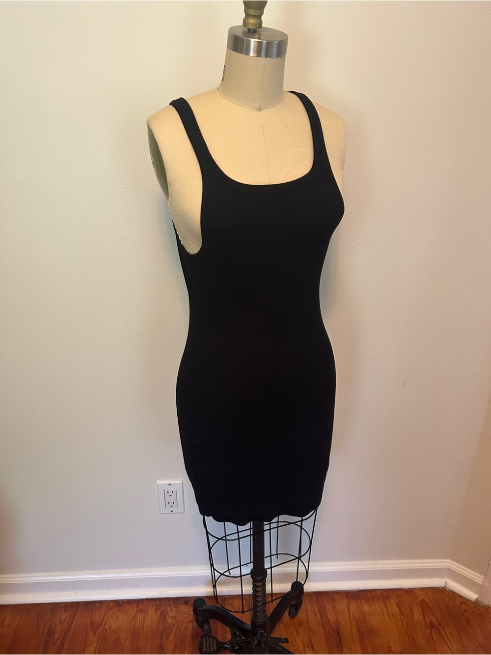 Classic Black Tank Bodycon Dress by LNA - size M (shown on size 6 mannequin)